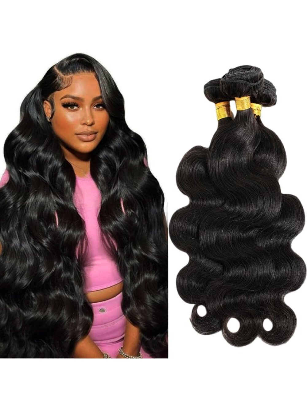 12A Body Wave Human Hair Bundles 22-26 Inch Unprocessed Virgin Hair Extensions